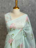 LINEN PRINTED SAREE