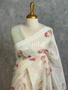 LINEN PRINTED SAREE