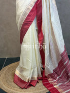 LINEN RED BORDER SAREE