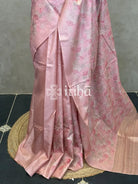 LINEN TUSSAR SILK EMBROIDERY SAREE