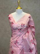 LINEN TUSSAR SILK EMBROIDERY SAREE