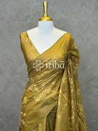 LINEN TUSSAR SILK EMBROIDERY SAREE