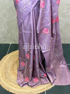LINEN TUSSAR SILK EMBROIDERY SAREE