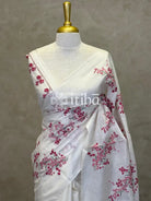 LINEN TUSSAR SILK EMBROIDERY SAREE