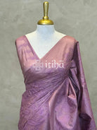 LINEN TUSSAR SILK EMBROIDERY SAREE
