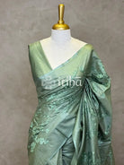 LINEN TUSSAR SILK EMBROIDERY SAREE