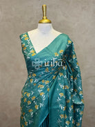 LINEN TUSSAR SILK EMBROIDERY SAREE