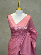 LINEN TUSSAR SILK EMBROIDERY SAREE