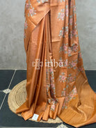 LINEN TUSSAR SILK EMBROIDERY SAREE