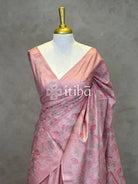 LINEN TUSSAR SILK EMBROIDERY SAREE