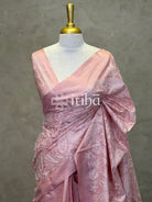 LINEN TUSSAR SILK EMBROIDERY SAREE