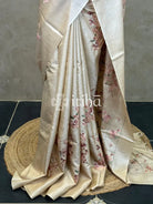 LINEN TUSSAR SILK EMBROIDERY SAREE