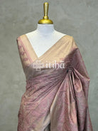LINEN TUSSAR SILK EMBROIDERY SAREE