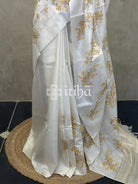 LINEN TUSSAR SILK EMBROIDERY SAREE