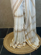 LINEN ZARI STRIPES SAREE