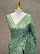 MUL CHANDERI CHIKANKARI EMBROIDERY SAREE