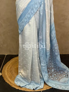 MUL CHANDERI CHIKANKARI EMBROIDERY SAREE