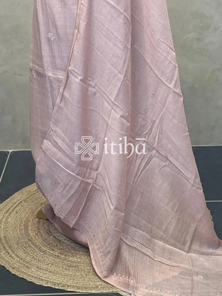 MUL CHANDERI CHIKANKARI SALWAR SET