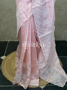 MUL CHANDERI EMBROIDERY SAREE