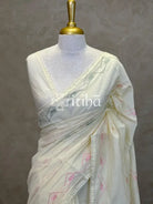 MUL CHANDERI EMBROIDERY SAREE