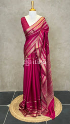 MYSORE CREPE SILK SAREE - MAGENTA PINK