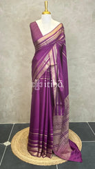 MYSORE CREPE SILK SAREE - ROYAL PURPLE