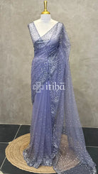 NET HAND EMBROIDERY SAREE