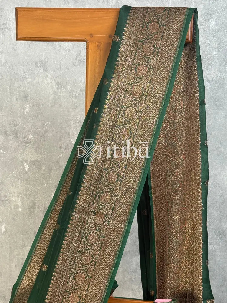 ORGANZA ANTIQUE WAVE BANARASI SAREE
