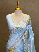 ORGANZA APPLIQUE EMBROIDERY SAREE