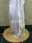 ORGANZA APPLIQUE EMBROIDERY SAREE