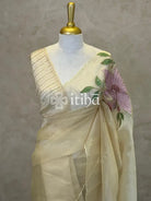 ORGANZA APPLIQUE EMBROIDERY SAREE