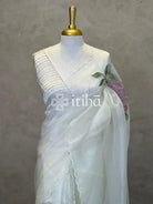 ORGANZA APPLIQUE EMBROIDERY SAREE