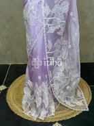 ORGANZA APPLIQUE EMBROIDERY SAREE