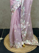 ORGANZA APPLIQUE EMBROIDERY SAREE