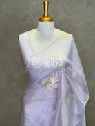 ORGANZA APPLIQUE EMBROIDERY SAREE