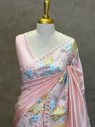 ORGANZA APPLIQUE EMBROIDERY SAREE