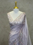 ORGANZA EMBROIDERY DESIGNER SAREE