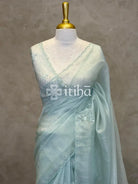 ORGANZA EMBROIDERY DESIGNER SAREE