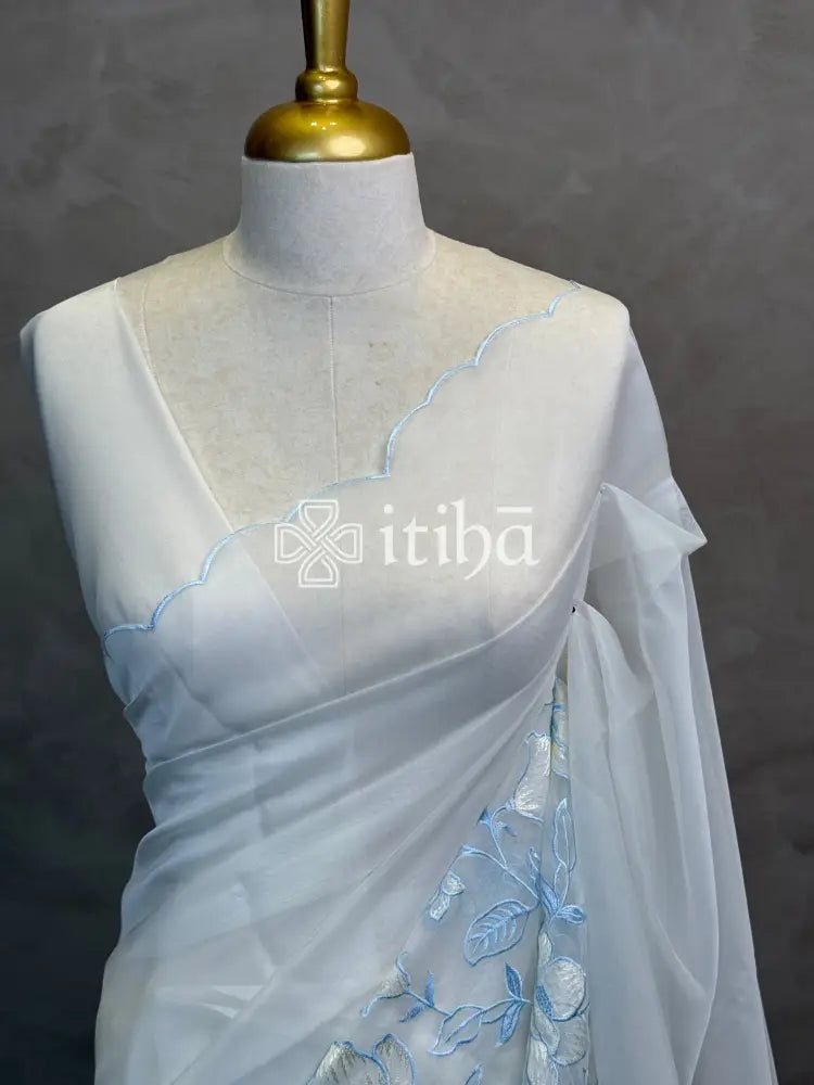 ORGANZA EMBROIDERY SAREE