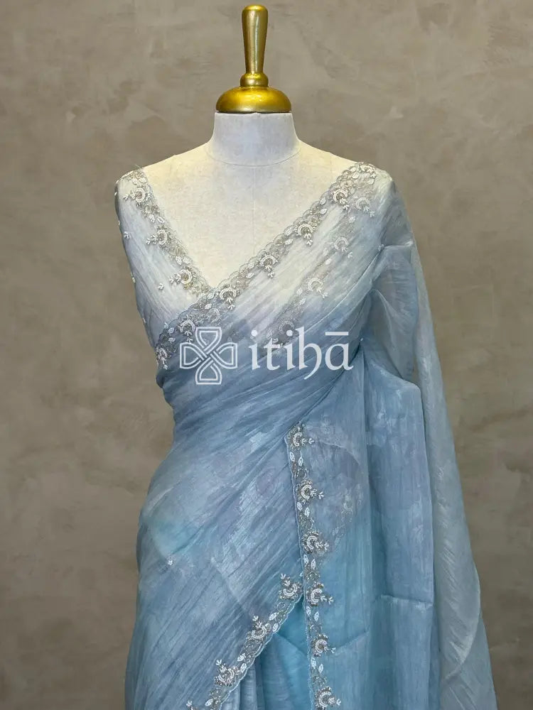 ORGANZA EMBROIDERY SAREE