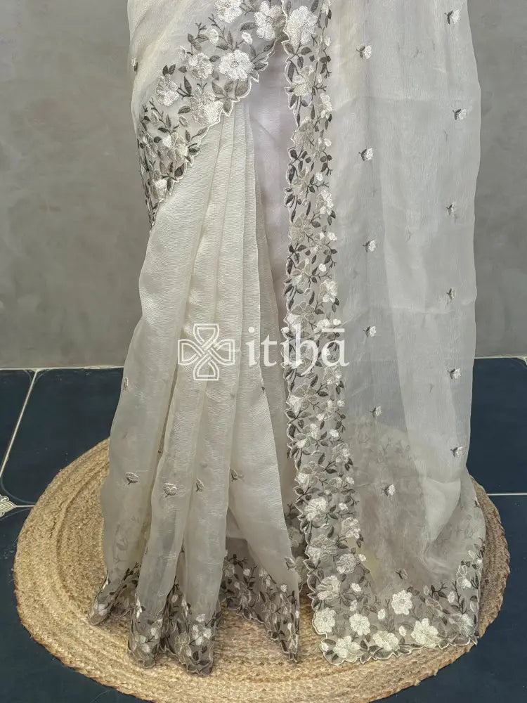 ORGANZA EMBROIDERY SAREE