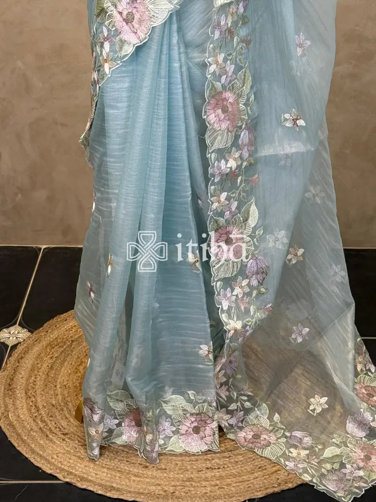 ORGANZA EMBROIDERY SAREE