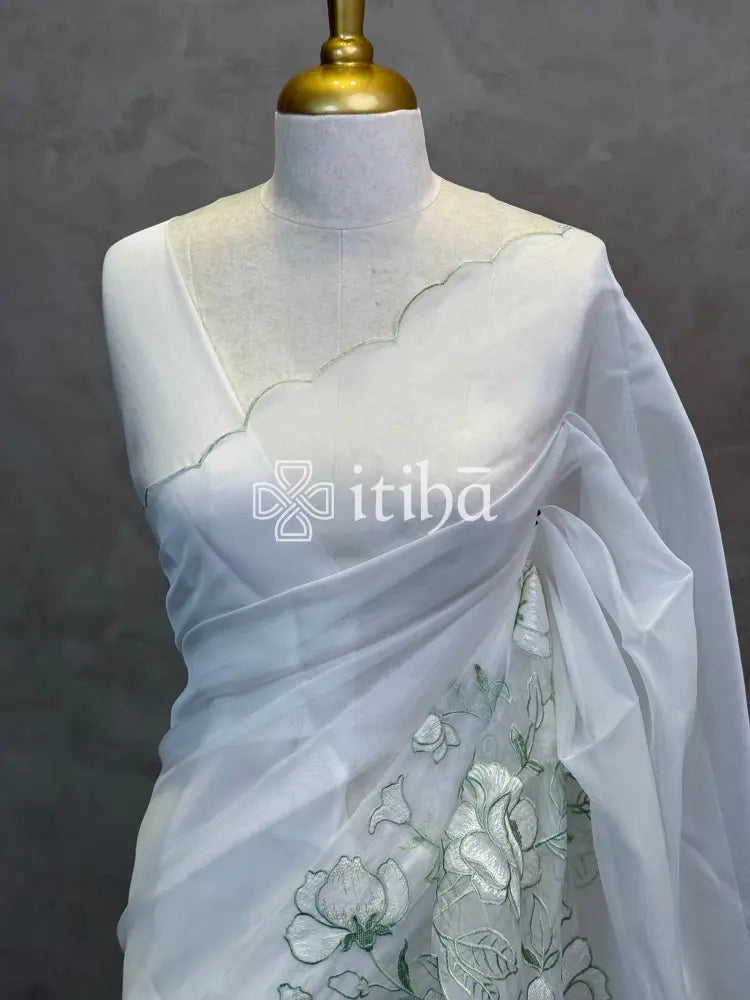 ORGANZA EMBROIDERY SAREE