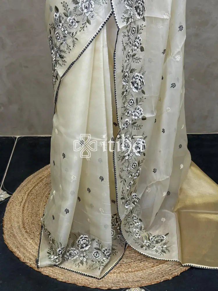ORGANZA EMBROIDERY SAREE