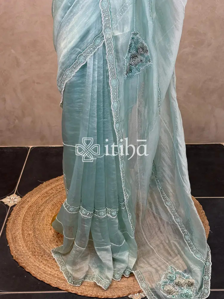 ORGANZA EMBROIDERY SAREE