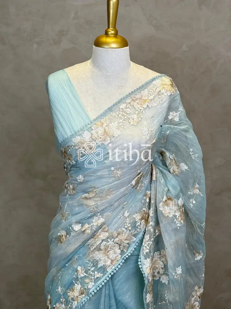 ORGANZA EMBROIDERY SAREE