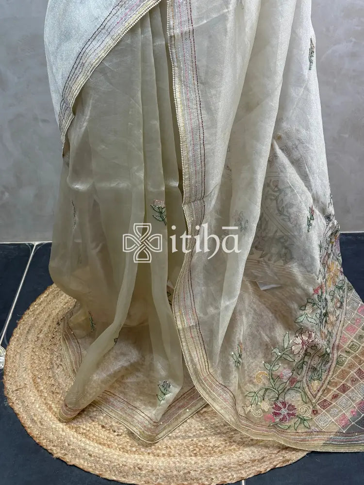 ORGANZA EMBROIDERY SAREE