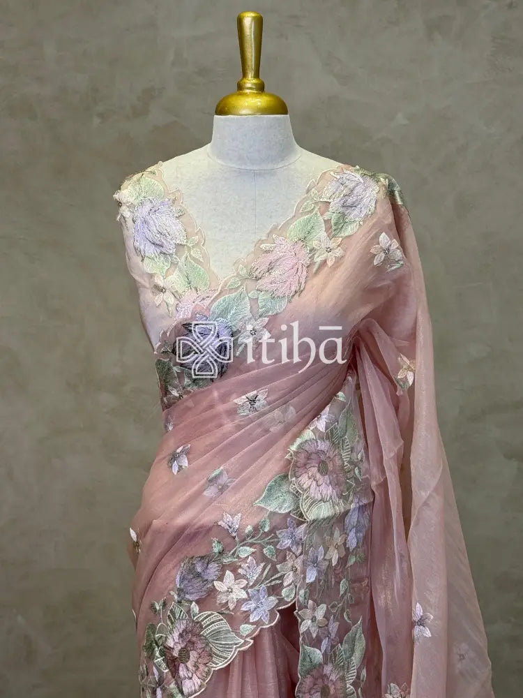 ORGANZA EMBROIDERY SAREE