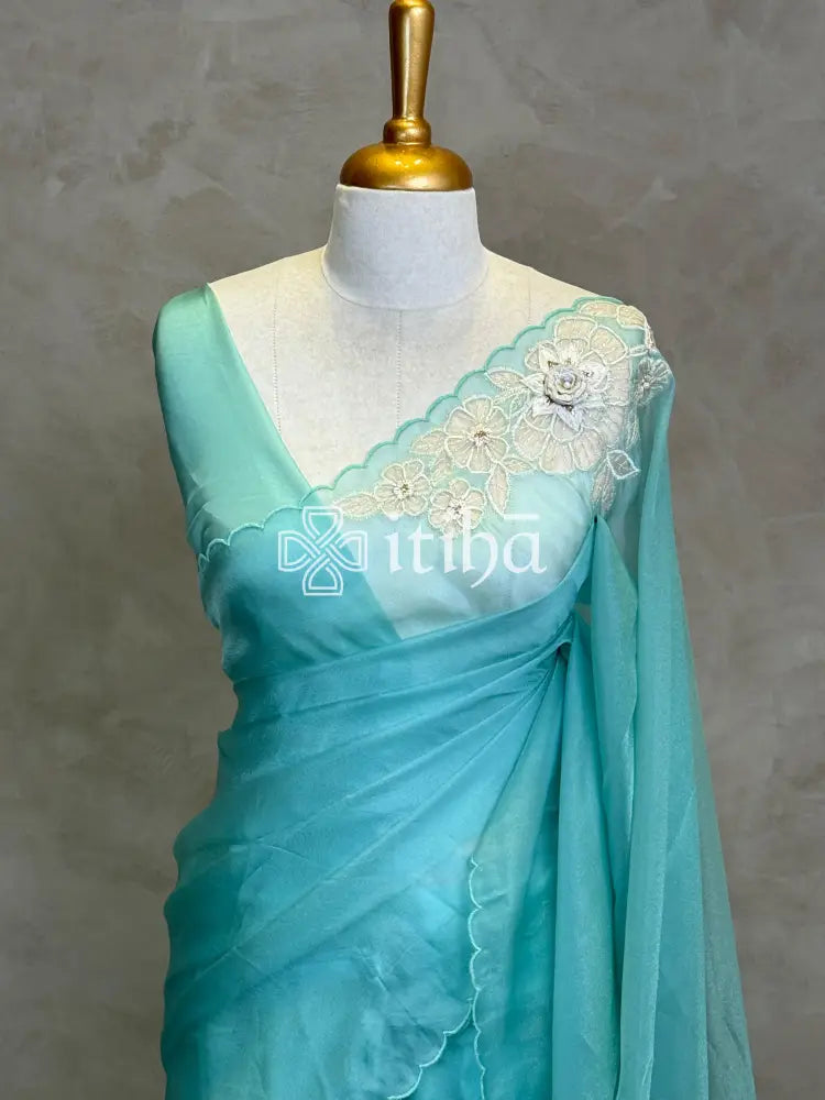ORGANZA EMBROIDERY SAREE