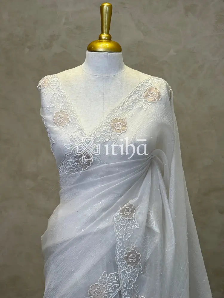 ORGANZA EMBROIDERY SAREE